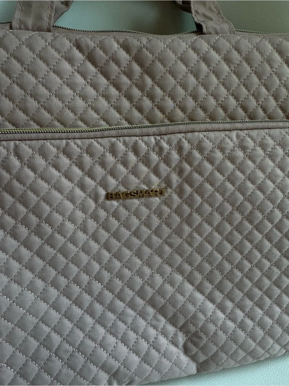 BAGSMART Blush Pink Quilted Laptop Bag 16” Padded Computer Case Work Travel